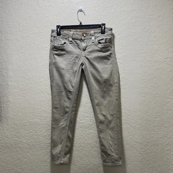 Rock Revival Women's Tan Straight Leg Jeans - Picture 1 of 10